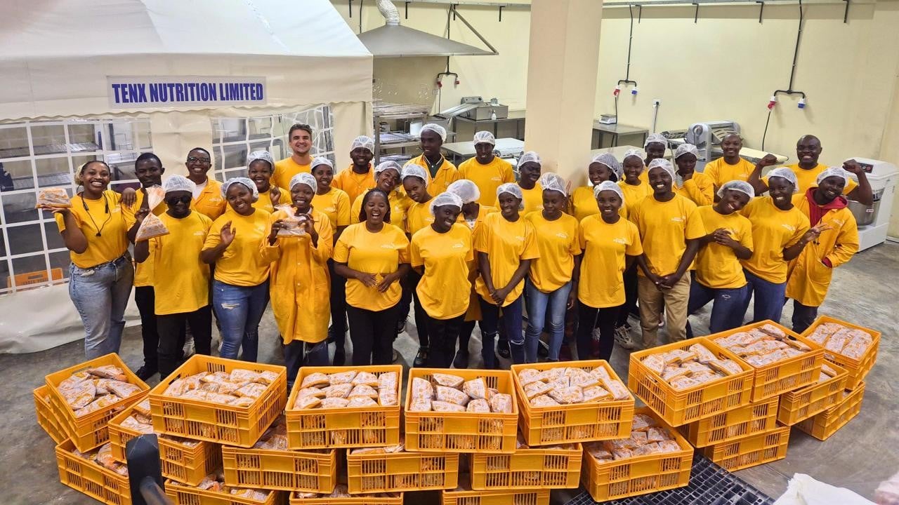 Image of people with food donations