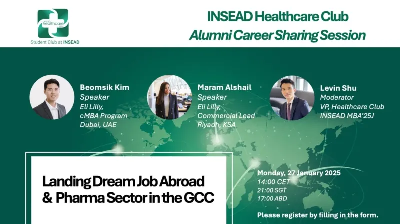 INSEAD Alumni Career Sharing Session Event promotion visual