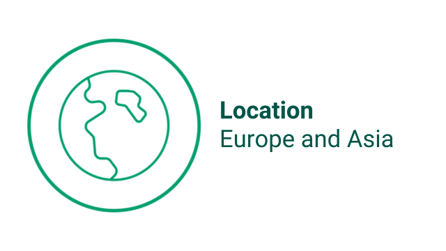 Location Europe and Asia