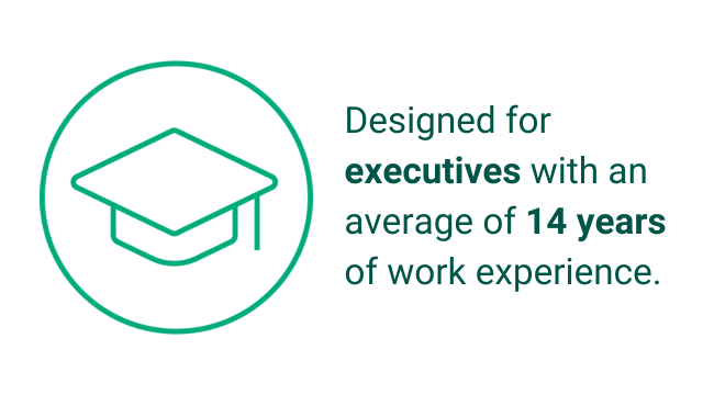 Designed for executives with an average of 14 years of work experience.