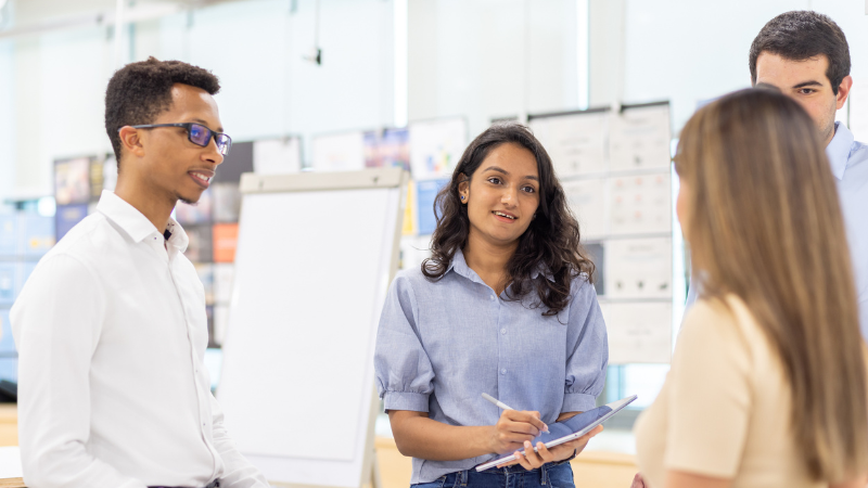 MIF student at practical