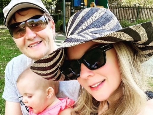 Rachel with her family