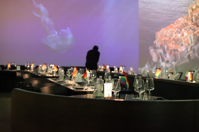 Dinner table at OUTsead's first-ever Global Gala