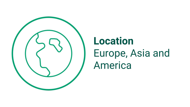Location Europe, Asia and America