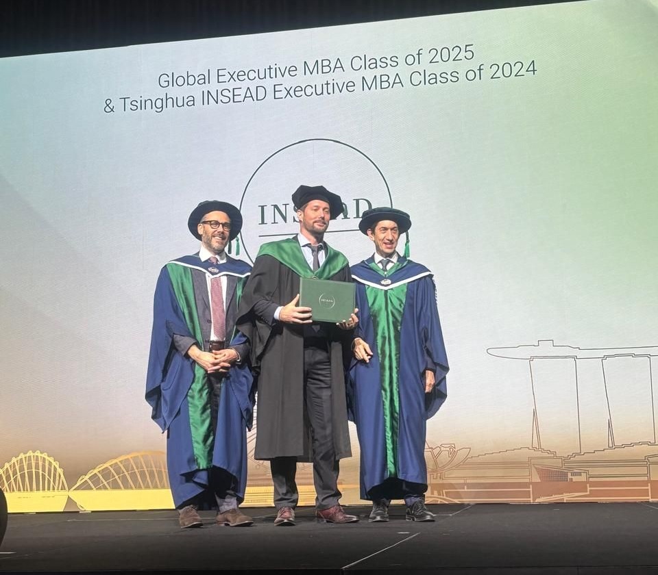 Astronaut Thomas Pesquet graduating from the INSEAD Global Executive MBA