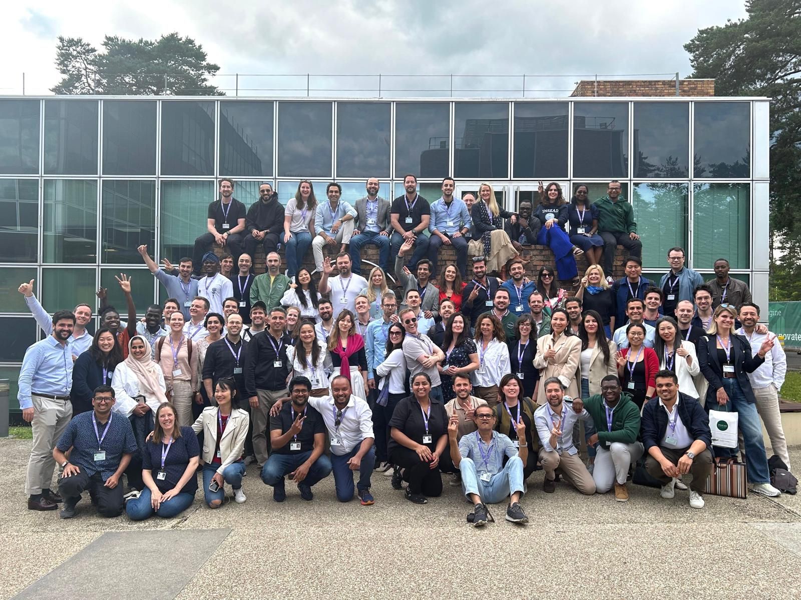 Astronaut Thomas Pesquet and his classmates during the INSEAD Global Executive MBA