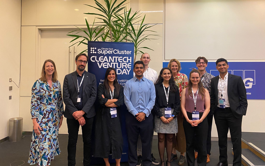 Aastha with her team at Cambridge Cleantech