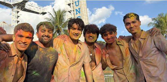 INSEAD MIMs celebrating Holi in Singapore
