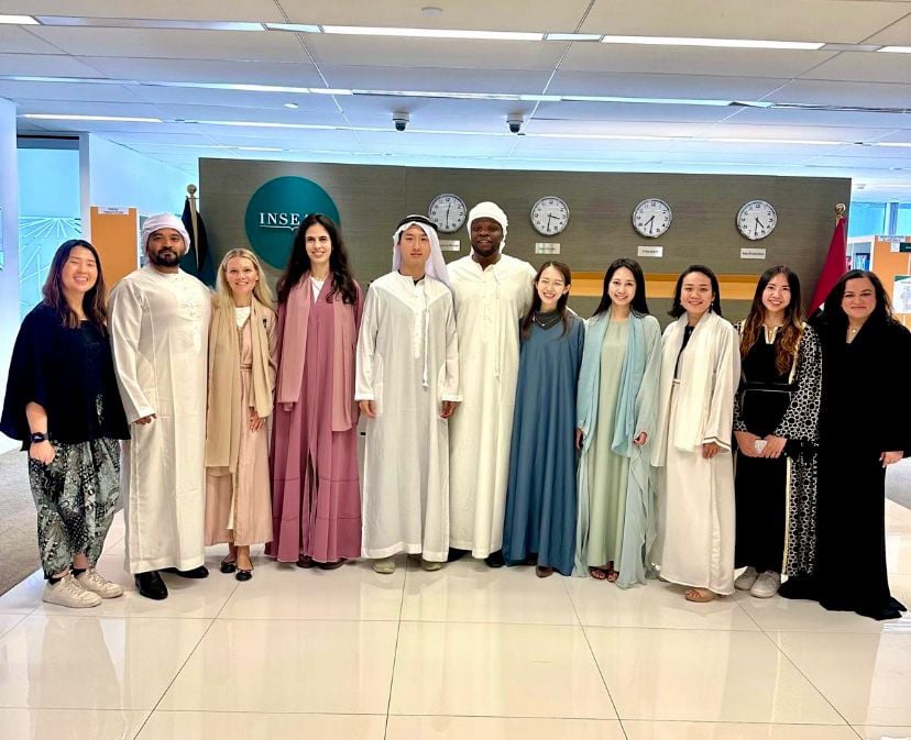 Selva Josh and his classmates in Abu Dhabi